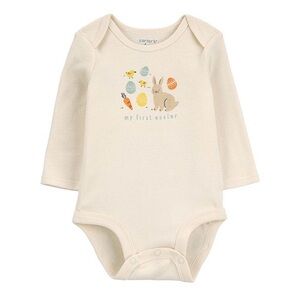 Carter's Cream Baby Onesie with Easter Bunny Design